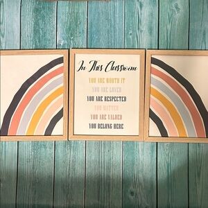 Rainbow Classroom Wall Art Set